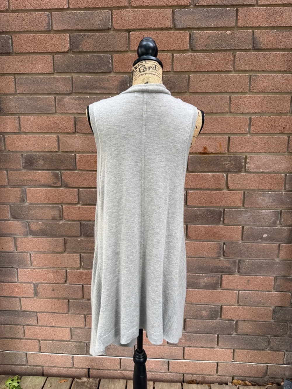 Banana Republic Light Gray Knit Drape Vest Cardigan Size XS - Picture 6 of 8